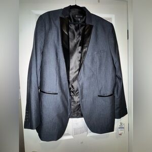 INC International Concepts Gray Blazer with Black Accents